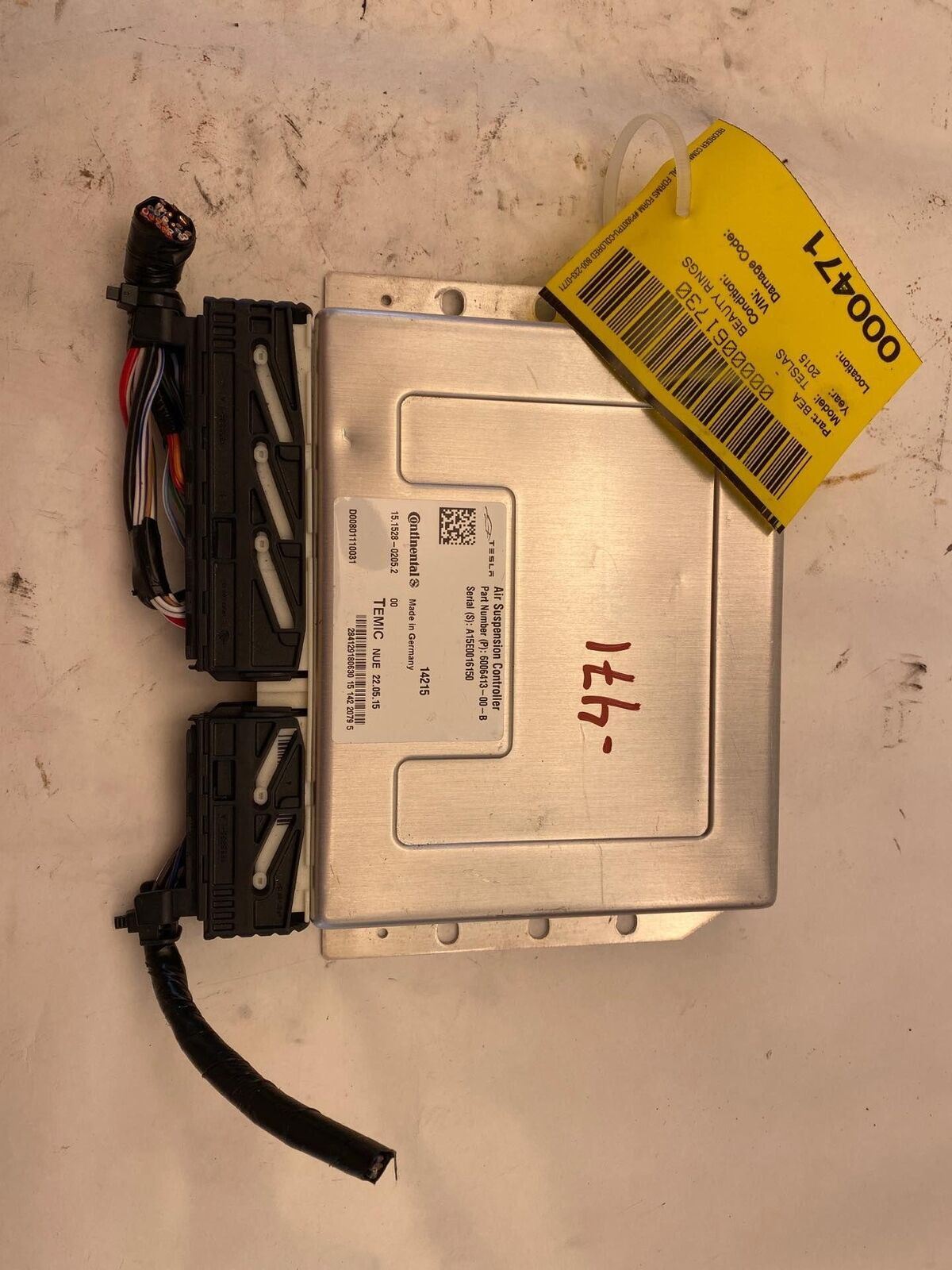 2015 TESLA S Air Suspension Controller Control Module Unit PIN 6006413-00-B OEM
